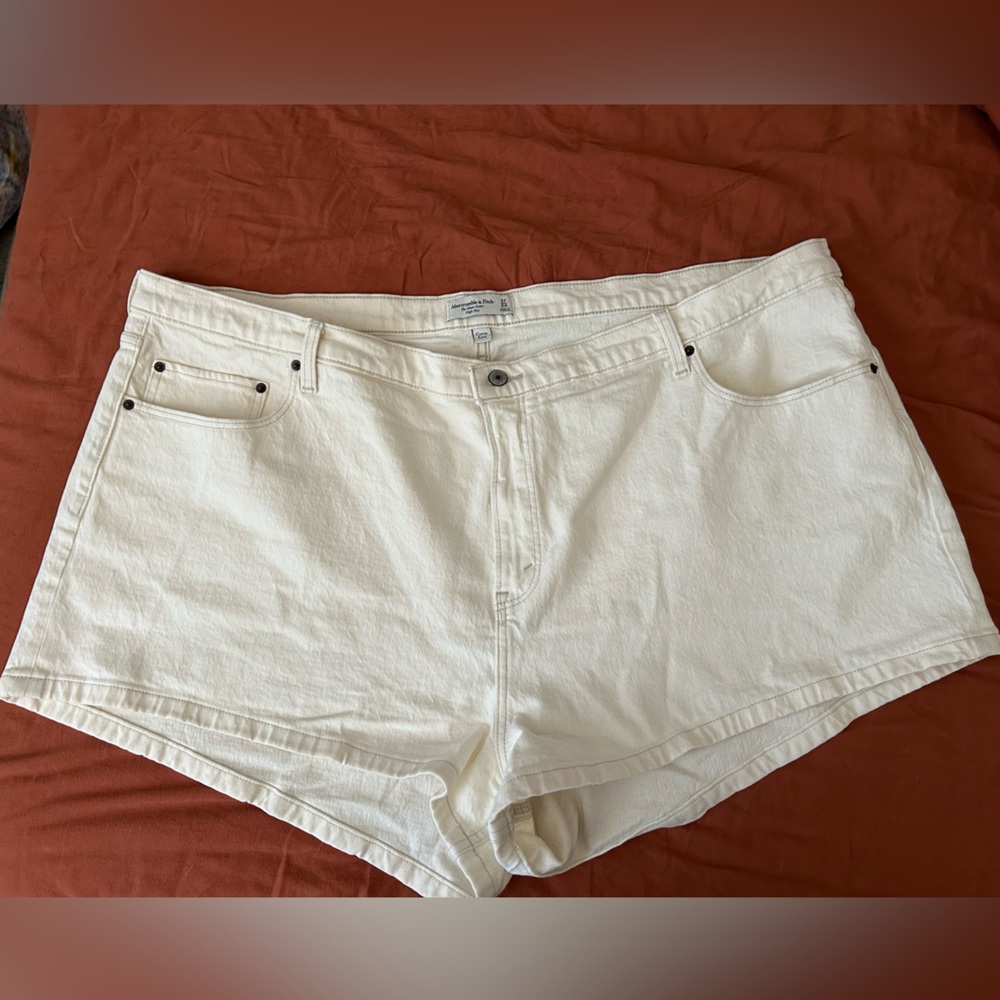 Abercrombie White Denim Shorts
